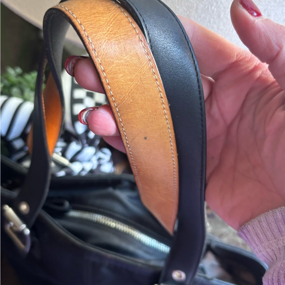 RARE🔥Authentic COACH 1941 (VINTAGE) leather/canvas zip top closure tote - Picture 7 of 11